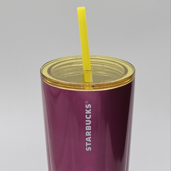 Starbucks Puffy petunia magenta stainless steel venti 24 ouunce tumbler - Picture 10 of 10